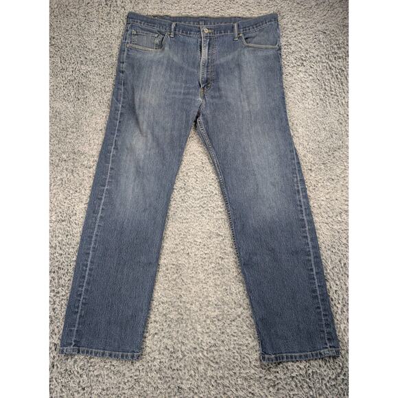 Levis 505 Jeans Men 40x32 Blue Distressed Normcore Straight Grunge Rocker Chore - Picture 3 of 10